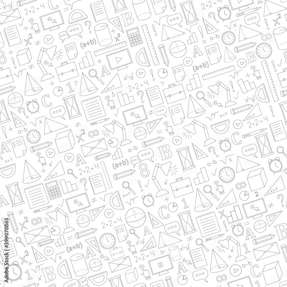 Seamless education pattern. Education and office icons. Seamless education pattern. Education and office icons.