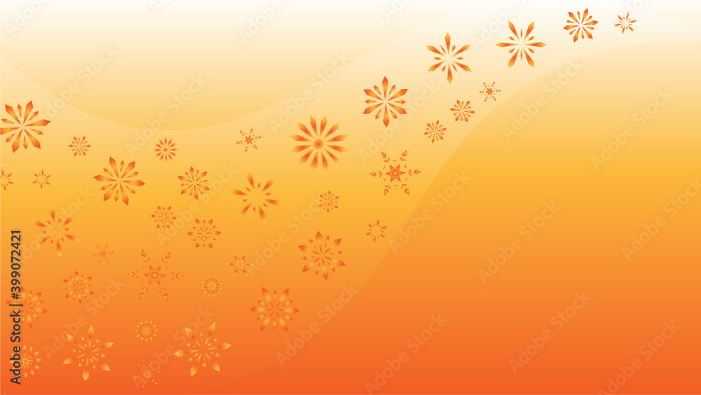 winter background, orange snowflake background winter background, orange snowflake background