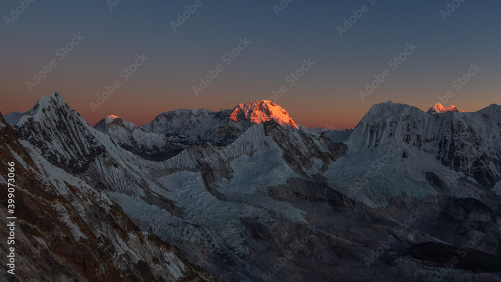 Ama Dablam Sunset from Camp 2, Himalaya