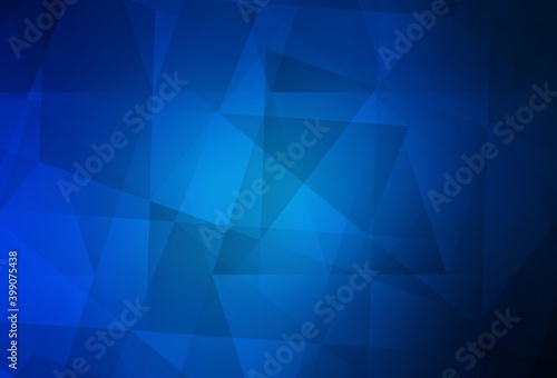 Dark BLUE vector abstract polygonal pattern.
