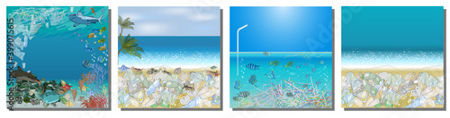 The refusal of disposable plastic drinking straws. The problems with chemical wastes disposal. Stop plastic pollution on sea,