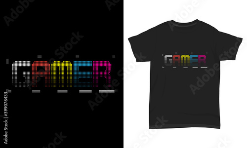 " Gamer " typography t-shirt