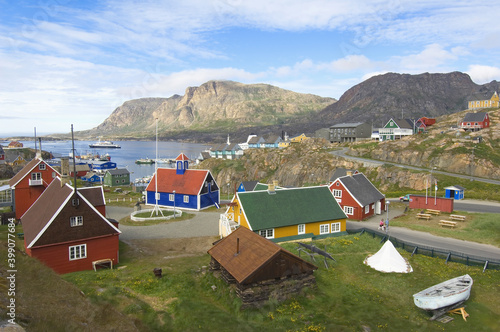 Sissimiut or Holsteinborg village, Greenland, Denmark photo