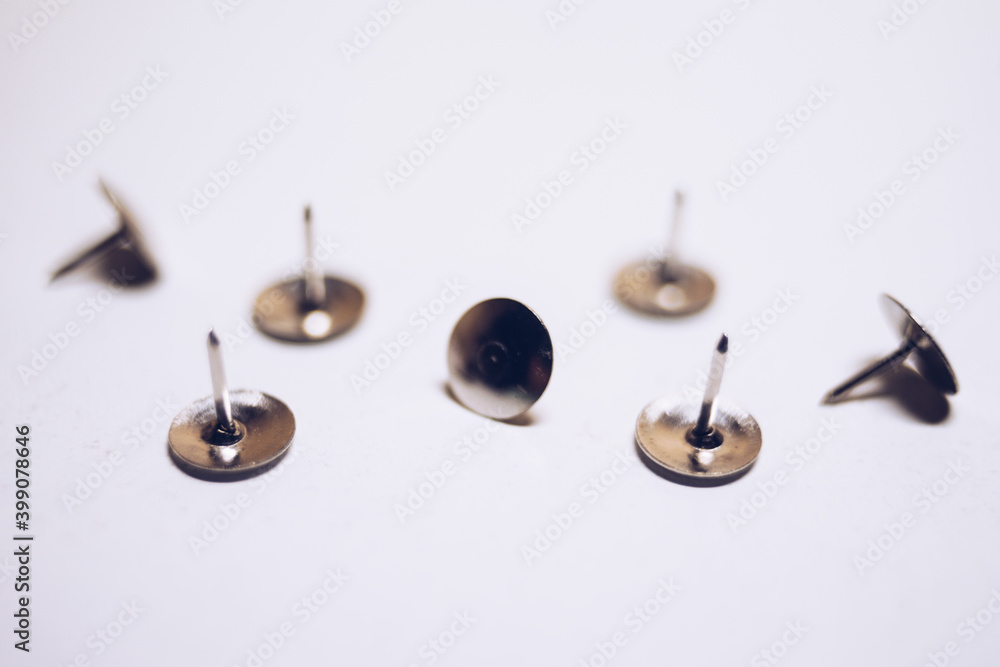 stationery nails on a white table stationery nails on a white table