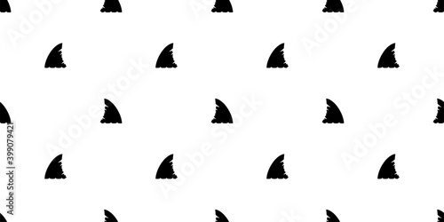 shark fin seamless pattern vector dolphin fish whale repeat wallpaper tile background scarf isolated animal cartoon illustration ocean sea doodle design