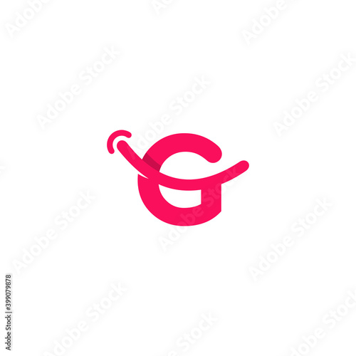Letter G smile vector logo design 