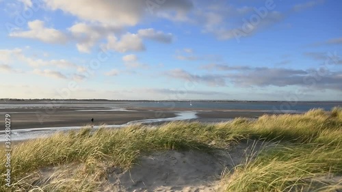 View of the estuary at East Head near West Wittering from the National Trust reserve sand dunes.