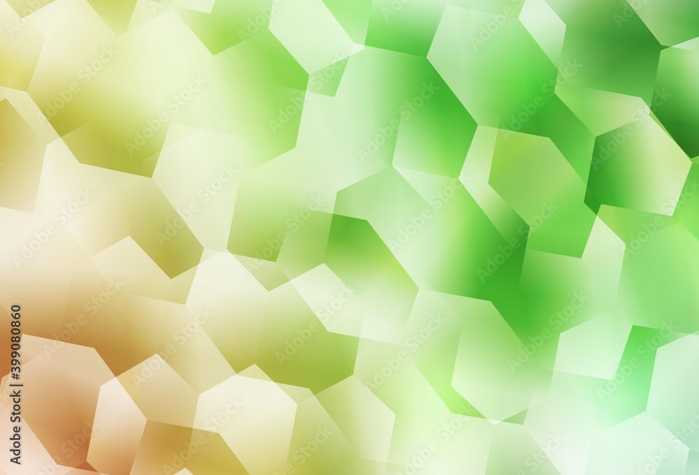 Light Green, Red vector background with hexagons. Light Green, Red vector background with hexagons.