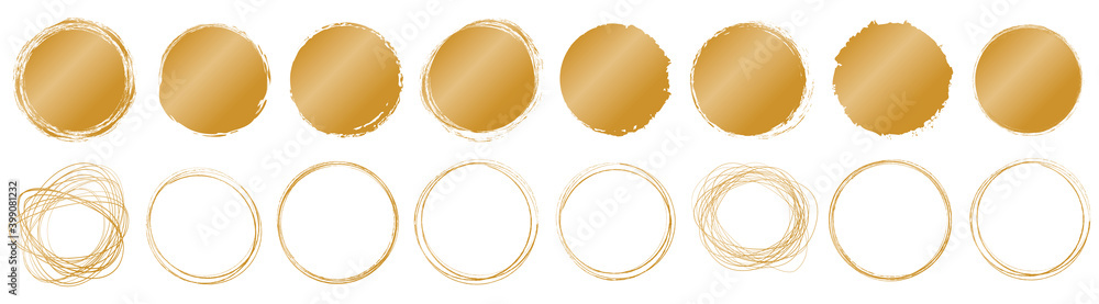 set of gold round brush painted ink stamp circle banner on transparent background
set of gold round brush painted ink stamp circle banner on transparent background