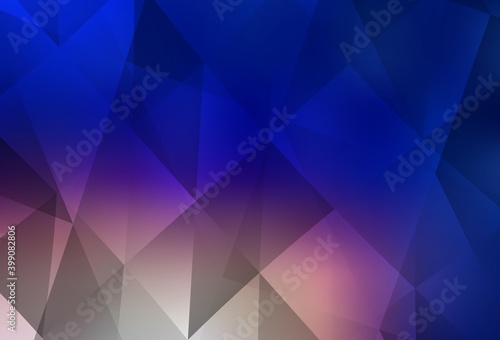 Light Blue  Yellow vector abstract mosaic pattern.