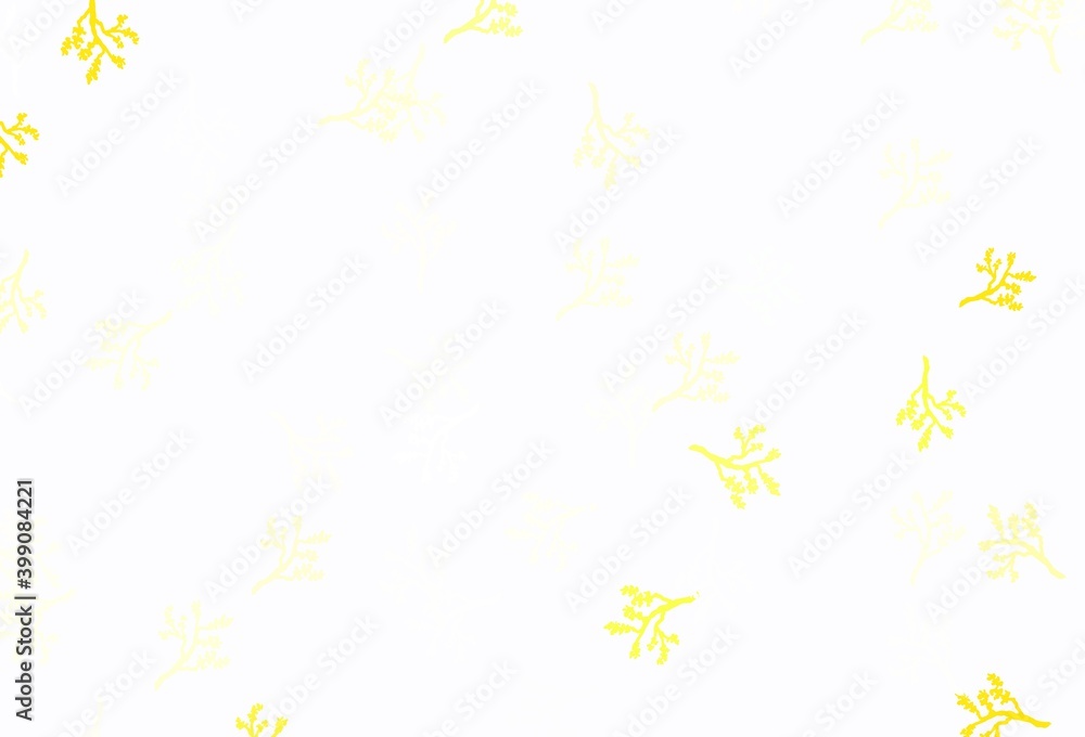 Light Green, Yellow vector natural pattern with branches. Light Green, Yellow vector natural pattern with branches.