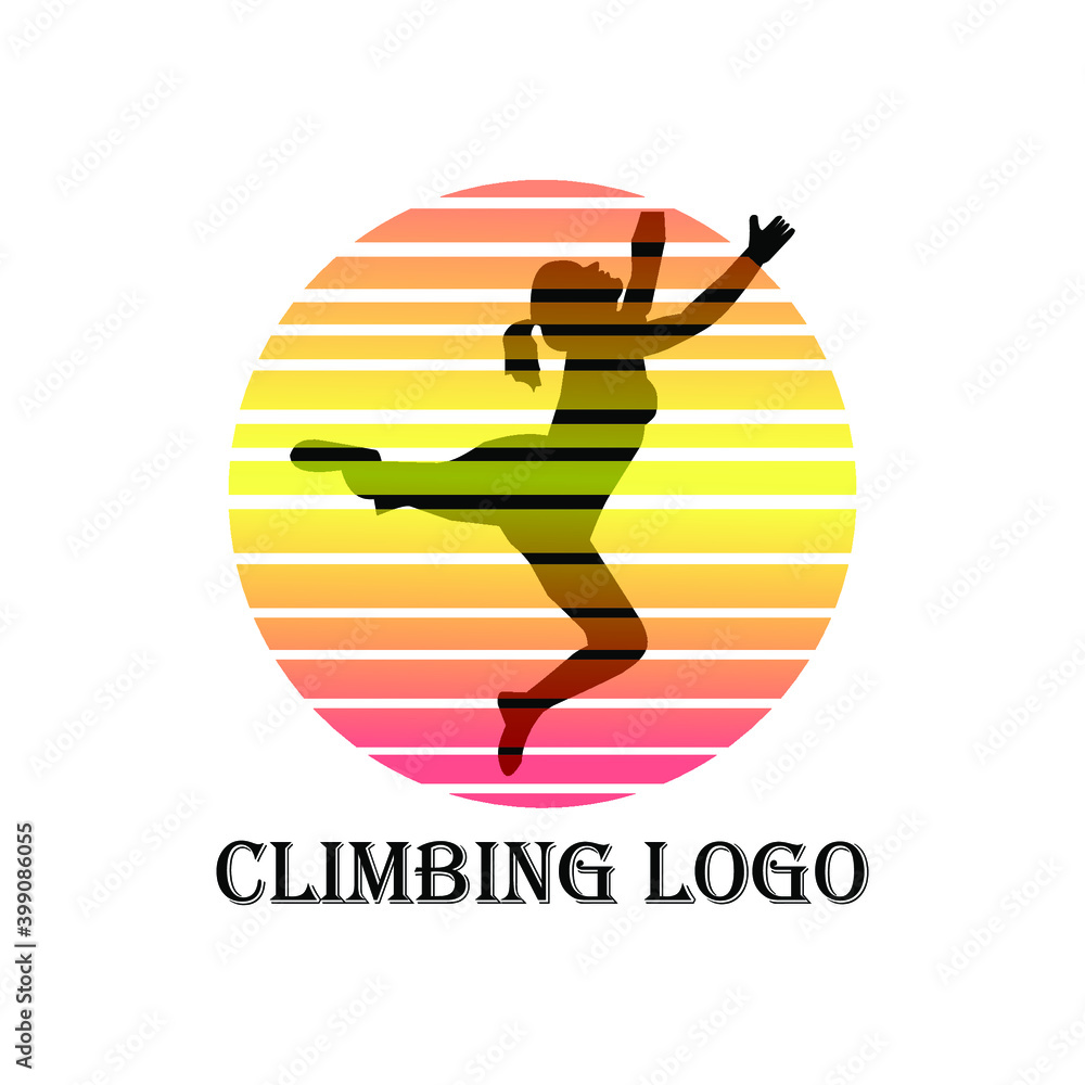 Climbing logo design concept template Climbing logo design concept template