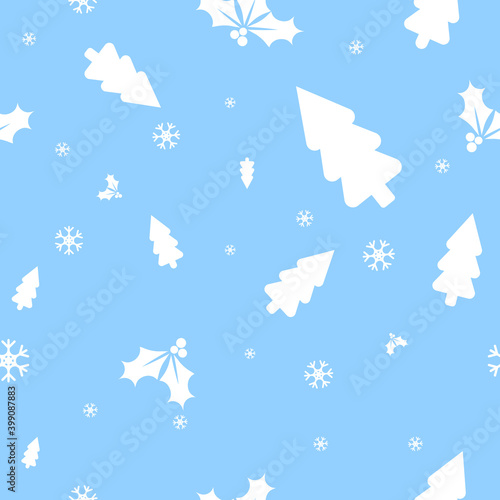 Christmas seamless pattern, Xmas poster design template, vector illustration 