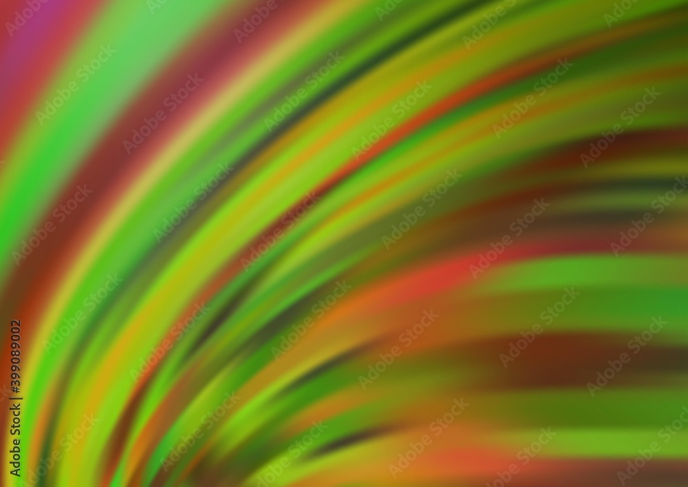 Obraz premium Light Green, Yellow vector background with liquid shapes.