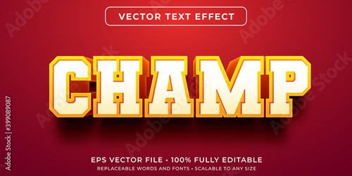 Editable text effect in school varsity style