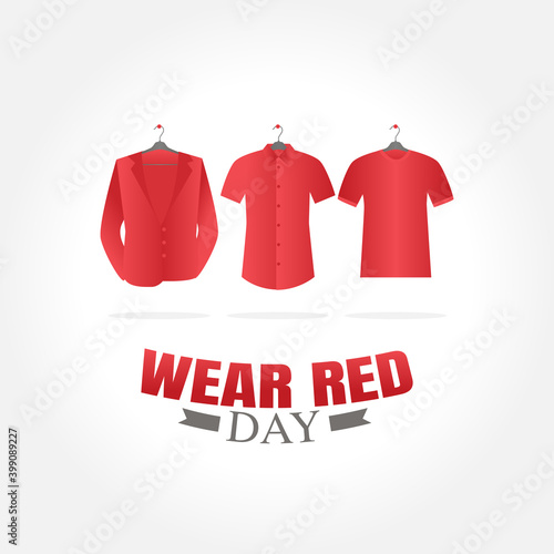vector graphic of wear red day good for wear red day celebration. flat design. flyer design.flat illustration.