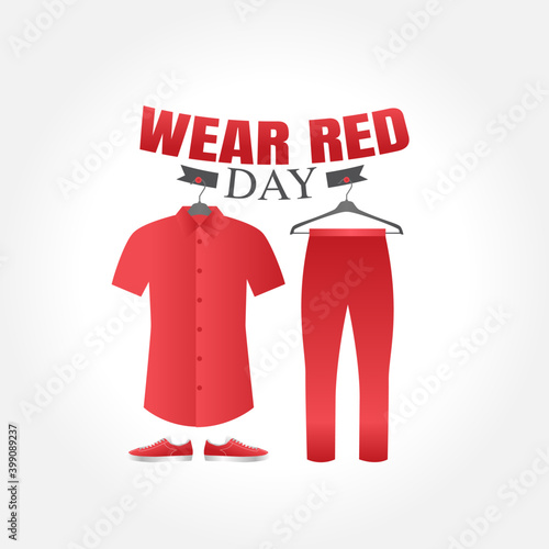 vector graphic of wear red day good for wear red day celebration. flat design. flyer design.flat illustration.