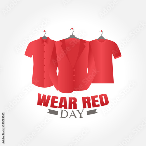 vector graphic of wear red day good for wear red day celebration. flat design. flyer design.flat illustration.