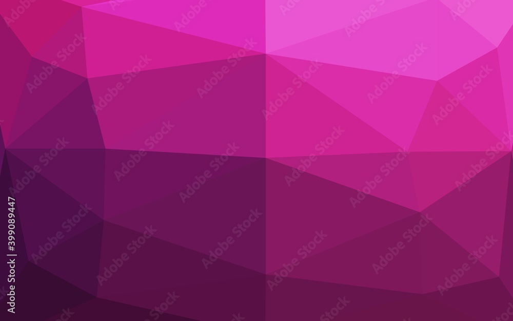 Obraz premium Dark Pink vector polygon abstract backdrop.