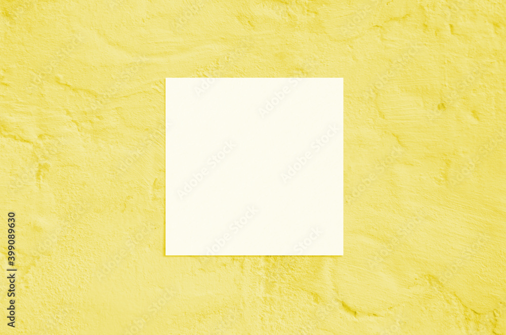 Illuminating Pantone Color Of The Year 2021. Square card Mockup. Natural overlay lighting shadows the monstera leaves. Square business cards. Scene of Leaf Shadows. Illuminating Pantone Color Of The Year 2021. Square card Mockup. Natural overlay lighting shadows the monstera leaves. Square business cards. Scene of Leaf Shadows.