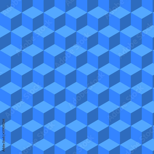 Fondo azul con cubos en 3d  patr  n de cubos 3d  vector cubos azules 3d
