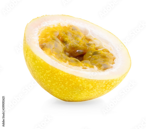 passionfruit maracuya isolated on white background
