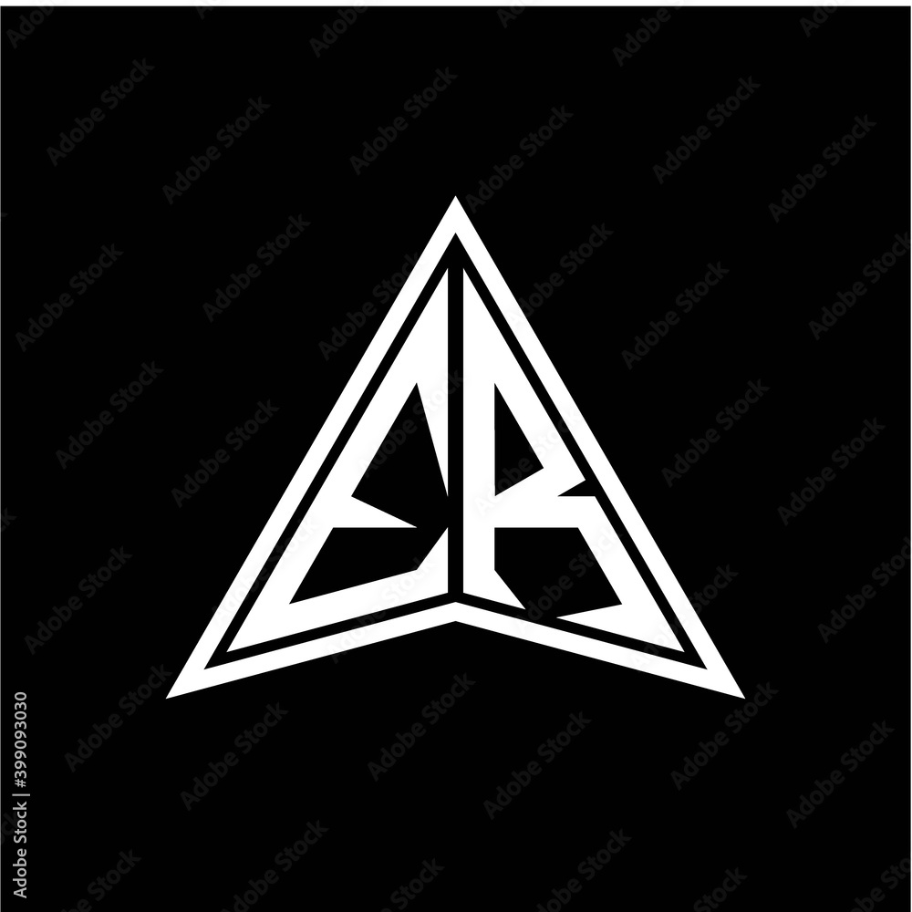 E R initials in the form of a modern minimalist arrow. perfect for letters, game profiles, computer arrows and more