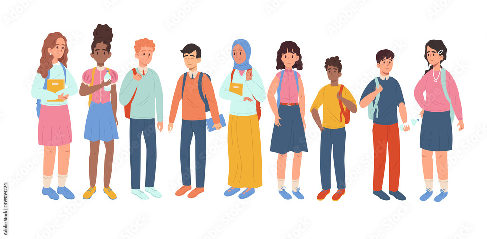 Fototapeta premium Happy group of university multicultural student