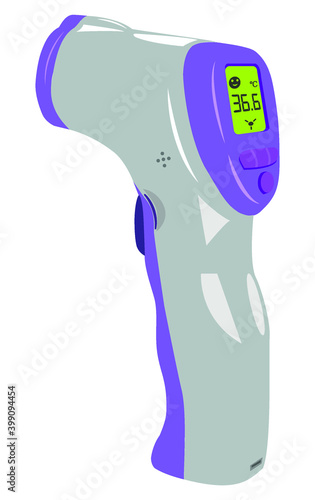 Contactless  infrared thermometer for body temperature. Realistic thermometer vector illustration isolated on white background