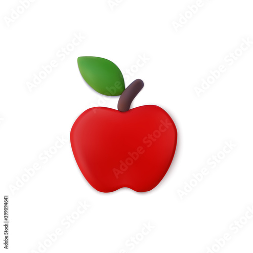 Plasticine Apple Vector Illustration