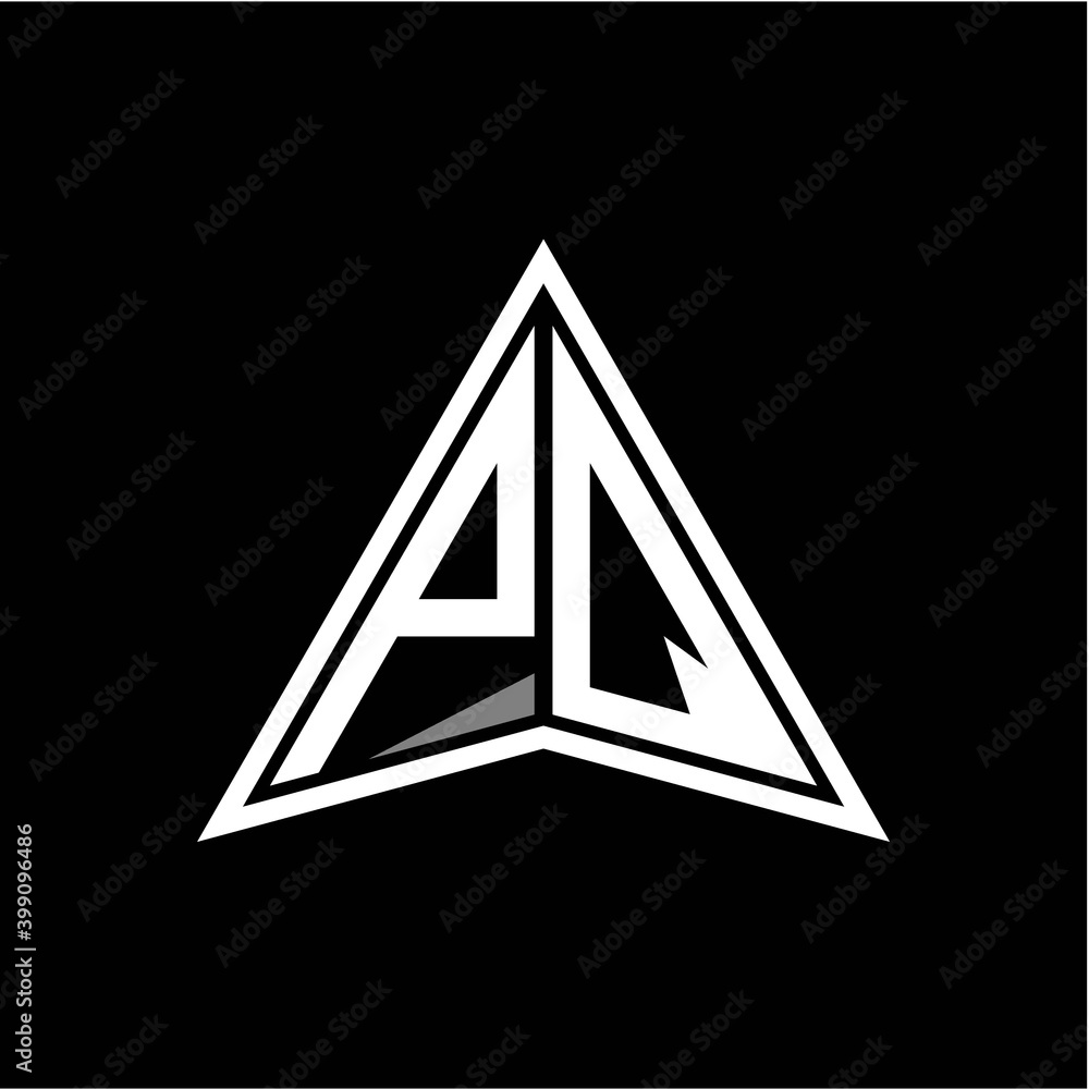 P Q initials in the form of a modern minimalist arrow. perfect for letters, game profiles, computer arrows and more P Q initials in the form of a modern minimalist arrow. perfect for letters, game profiles, computer arrows and more