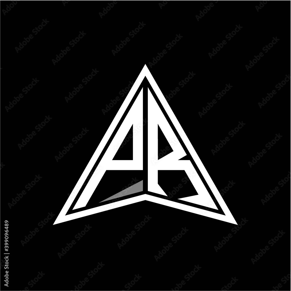 P R initials in the form of a modern minimalist arrow. perfect for letters, game profiles, computer arrows and more P R initials in the form of a modern minimalist arrow. perfect for letters, game profiles, computer arrows and more