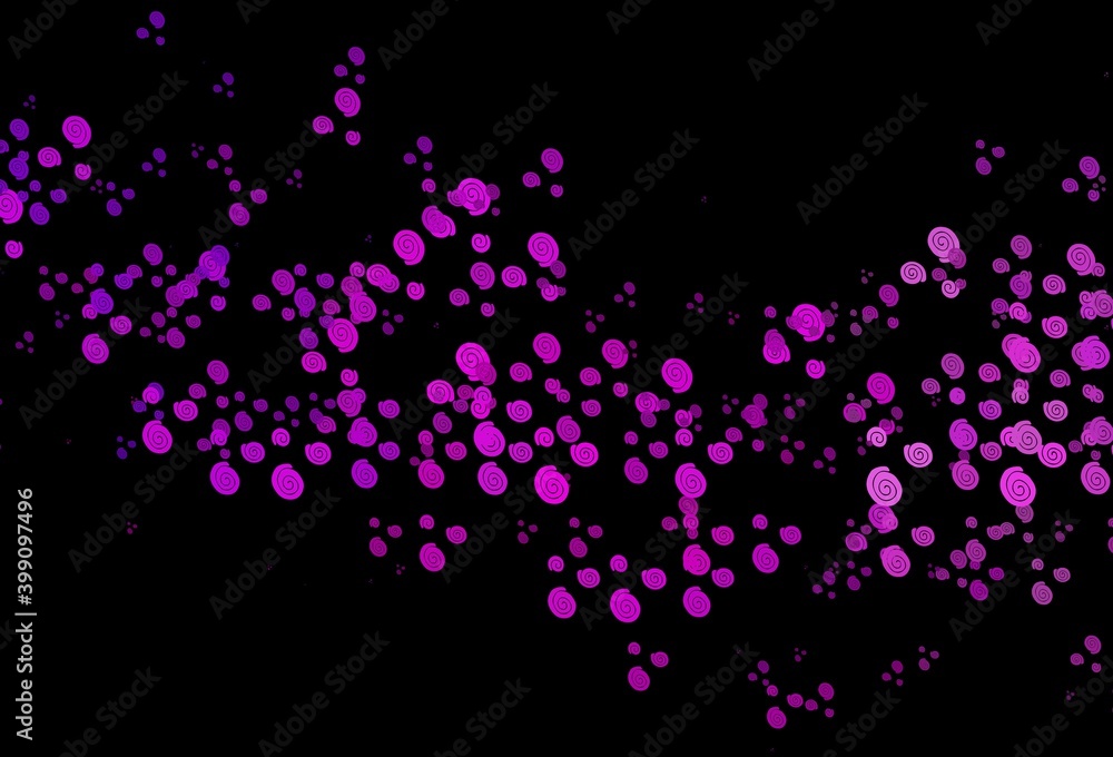 Dark Purple vector background with abstract lines.