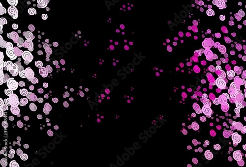 Dark Pink vector template with bent lines. © Dmitry