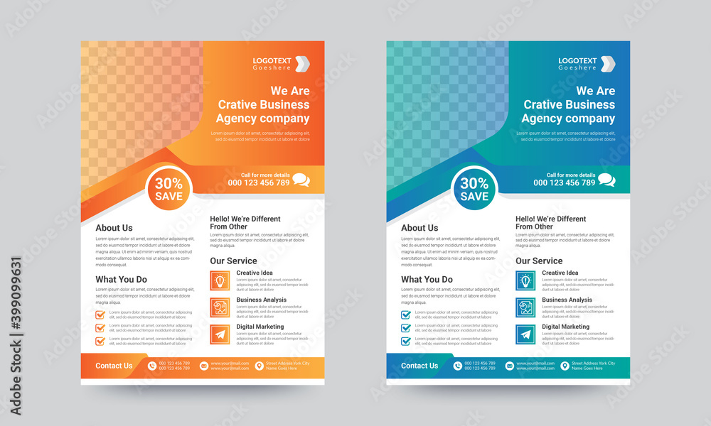 Modern Corporate Business Flyer Template Design