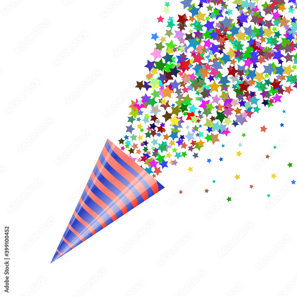 Obraz premium Colorfull Confetti Icon Isolated on White Background.