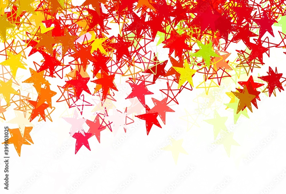 Light Green, Red vector backdrop with small and big stars. Light Green, Red vector backdrop with small and big stars.