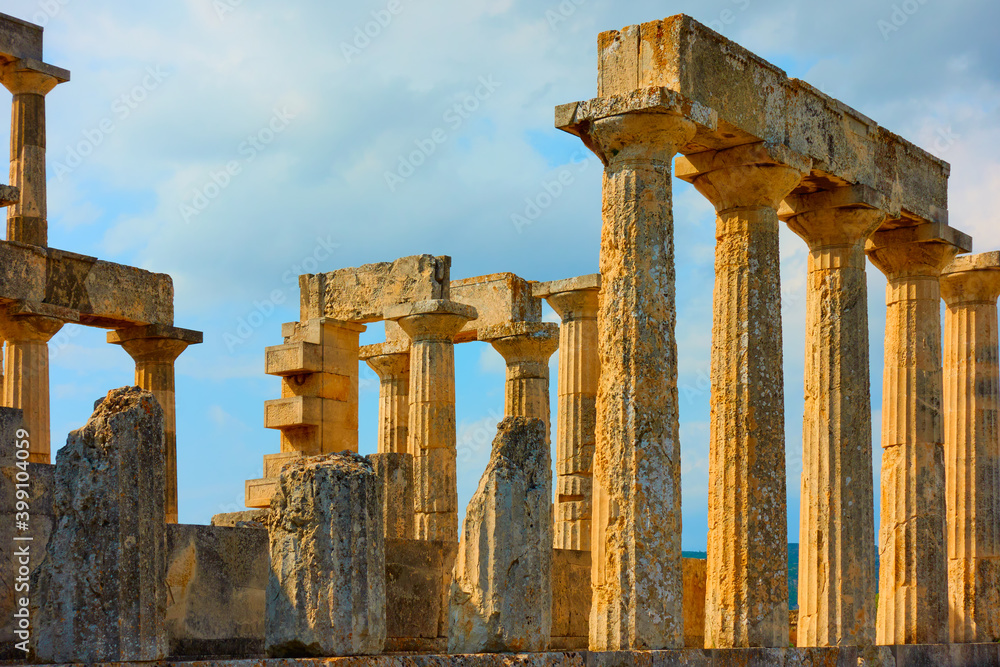 Columns of the Temple of Aphaea in Aegina