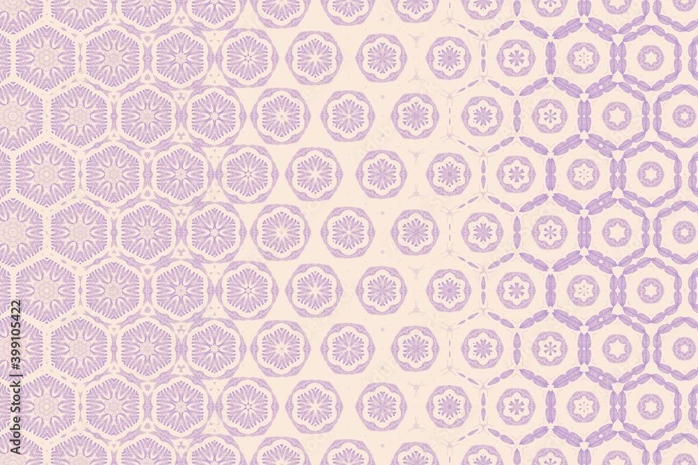 Purple Amoeba Hexagon Abstract Pattern