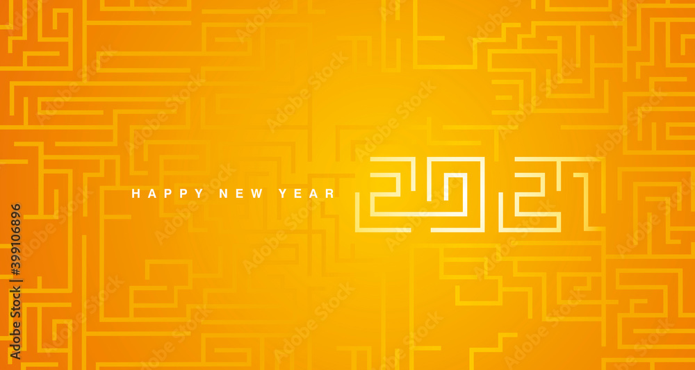 Happy New Year 2020 white cyberspace abstract high tech new year 2021 typography orange yellow background Happy New Year 2020 white cyberspace abstract high tech new year 2021 typography orange yellow background