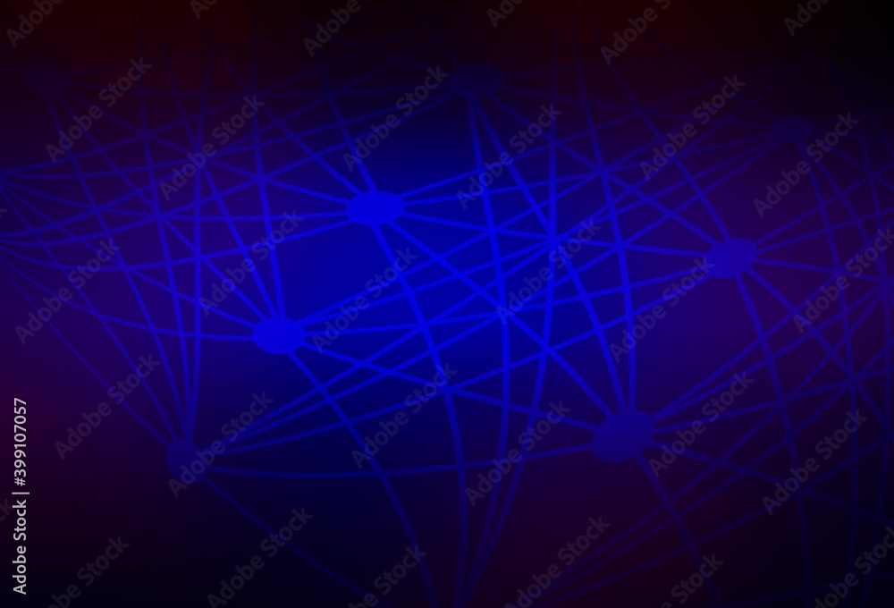 Fototapeta premium Dark Blue, Red vector backdrop with artificial intelligence data.