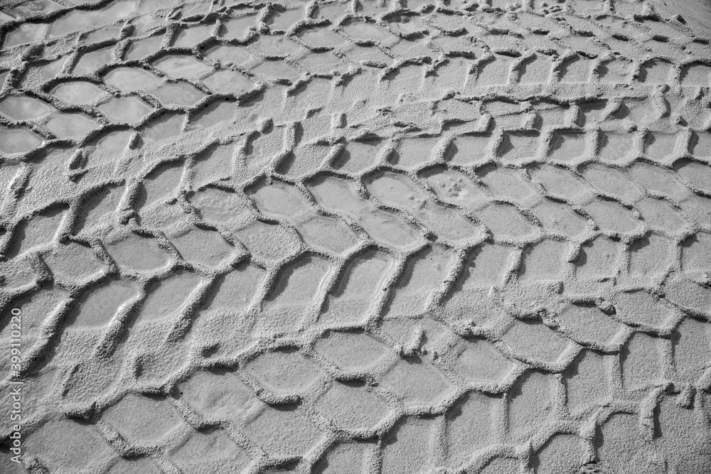 tire track in sand tire track in sand