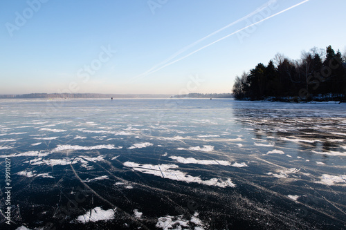 Big lake in the ice