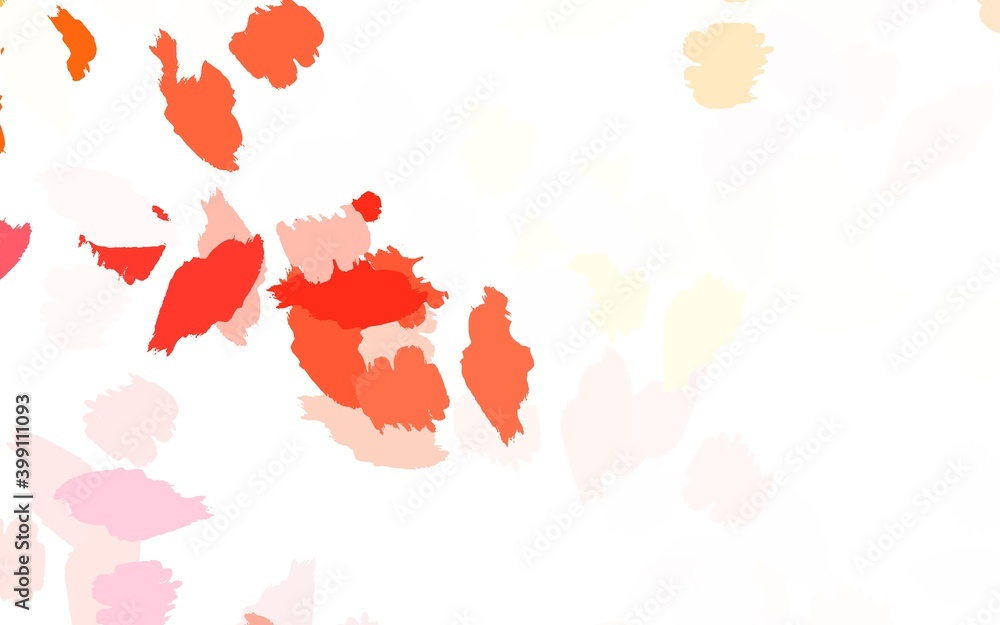 Light Red, Yellow vector pattern with random forms. Light Red, Yellow vector pattern with random forms.