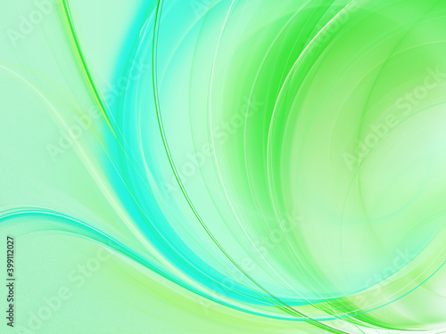 green abstract fractal background 3d rendering illustration