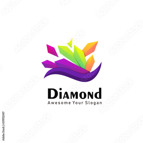 this is a full color diamond logo