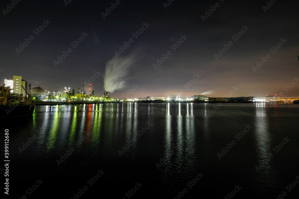 川崎の工場夜景 川崎の工場夜景
