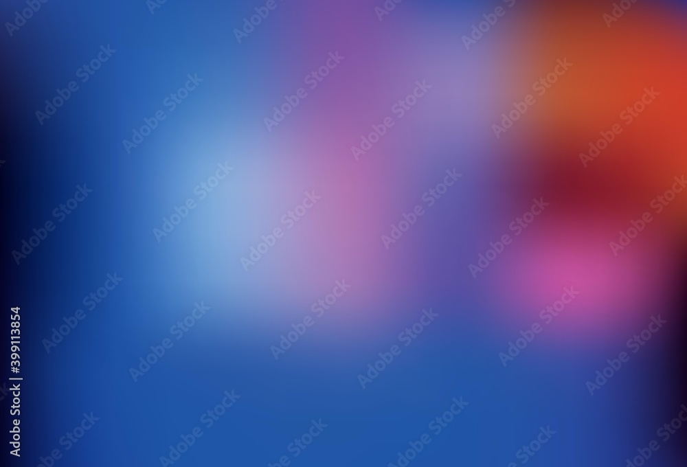 Light Blue, Red vector blurred bright template.