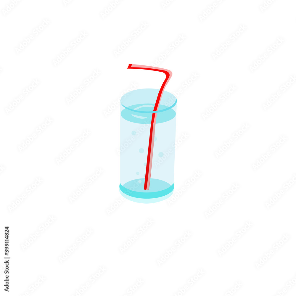 a glass of mineral water with a straw a glass of mineral water with a straw