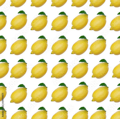 lemon pattern on white background